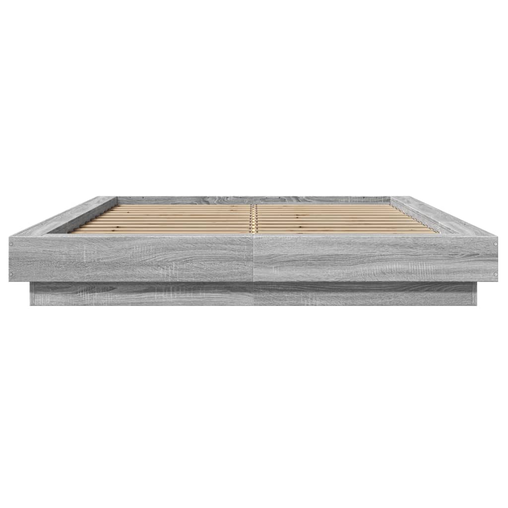 Bed Frame without Mattress Grey Sonoma 120x200 cm