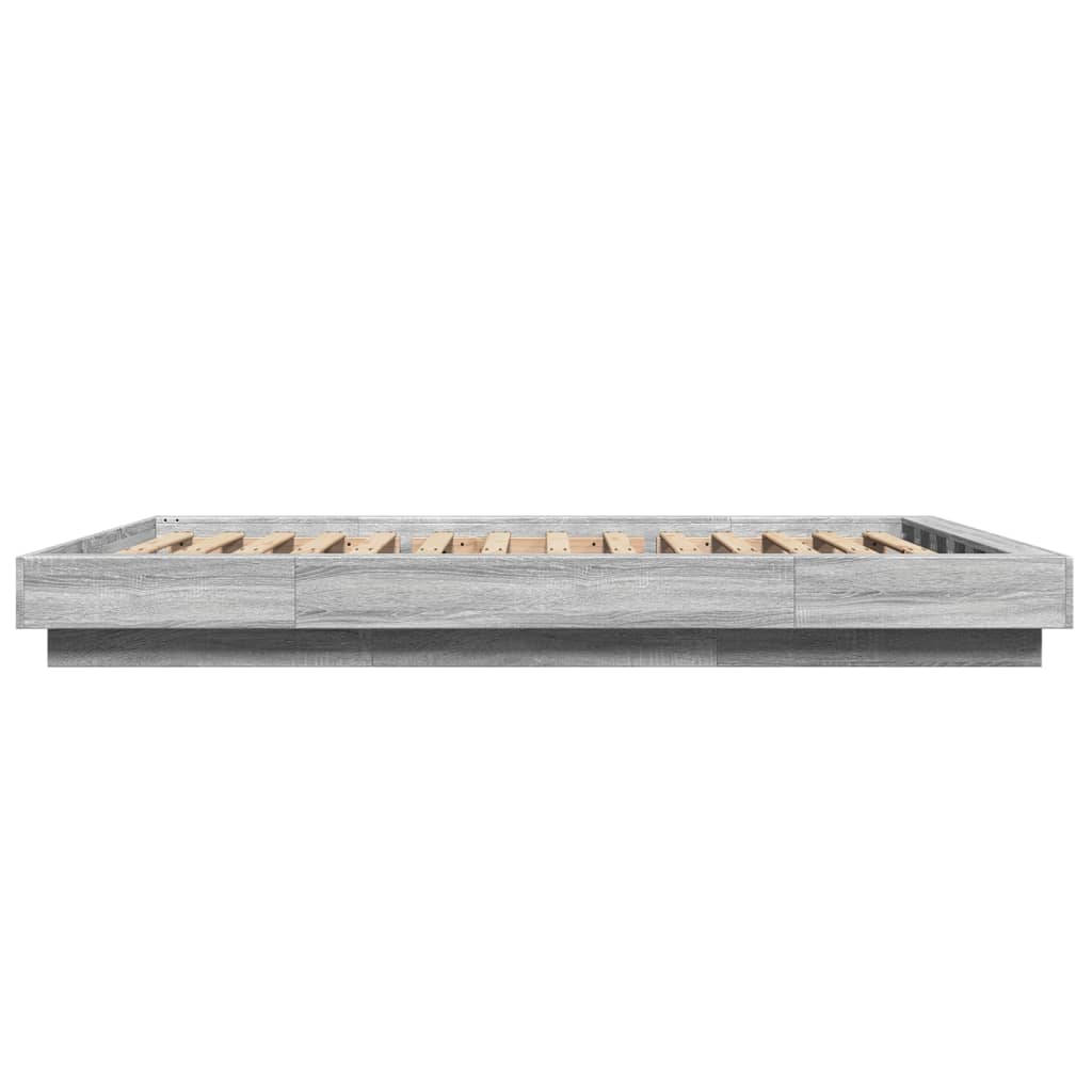 Bed Frame without Mattress Grey Sonoma 120x200 cm