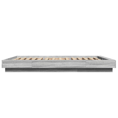 Bed Frame without Mattress Grey Sonoma 120x200 cm