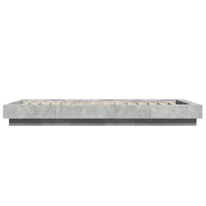 Bed Frame without Mattress Concrete Grey 100x200 cm