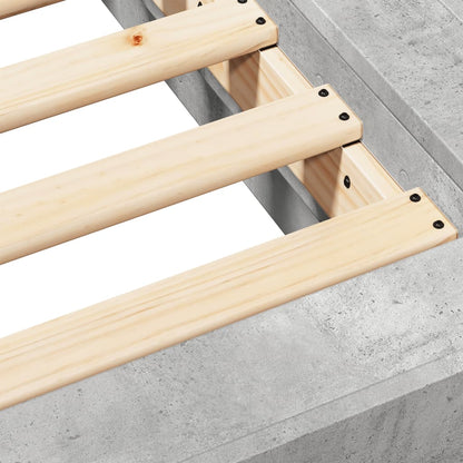 Bed Frame without Mattress Concrete Grey 100x200 cm