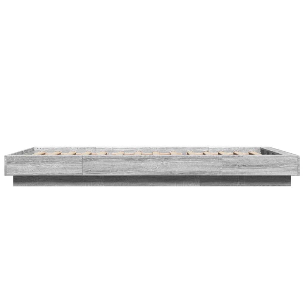Bed Frame without Mattress Grey Sonoma 100x200 cm