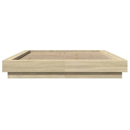 Bed Frame without Mattress Sonoma Oak 135x190 cm Double