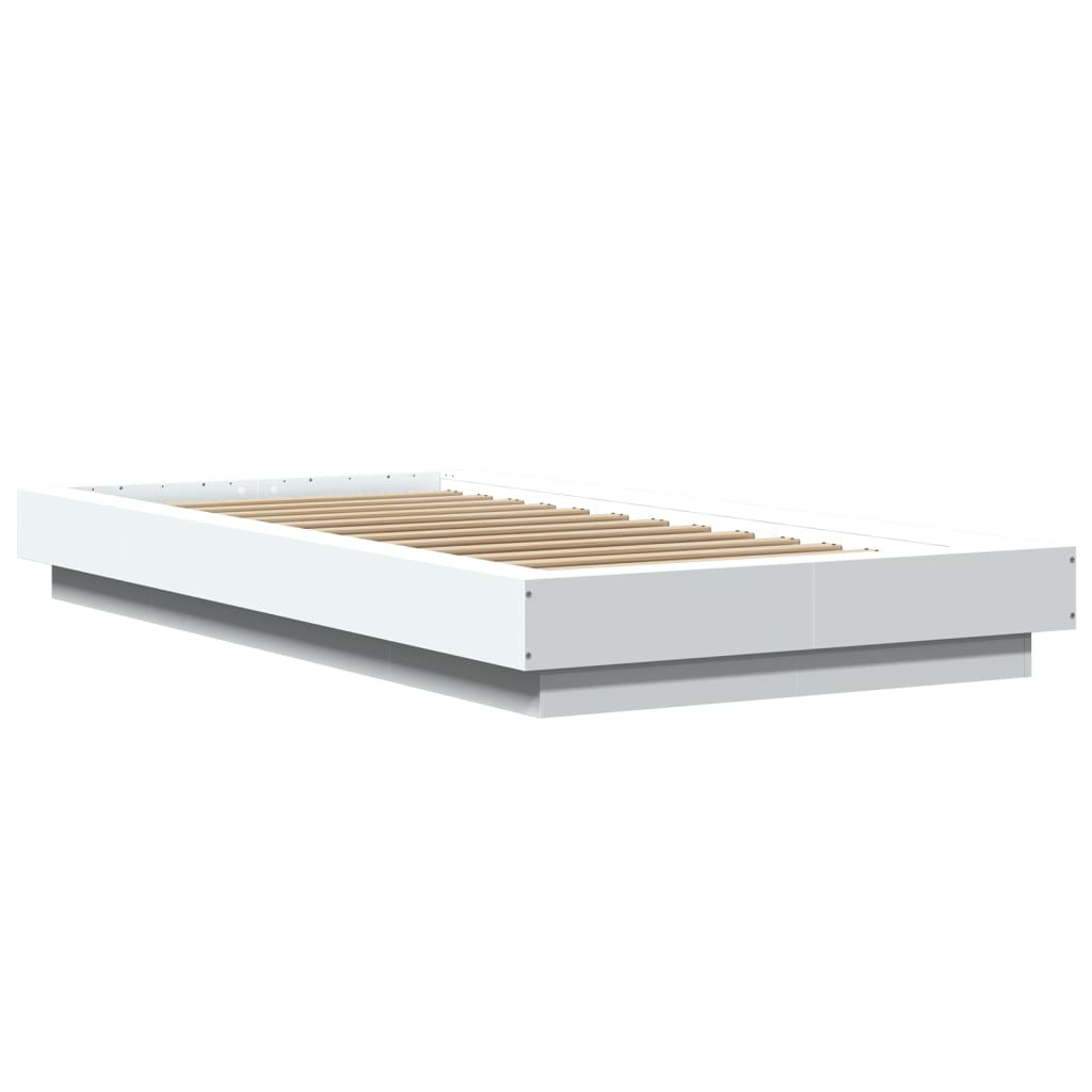 Bed Frame without Mattress White 90x190 cm Single