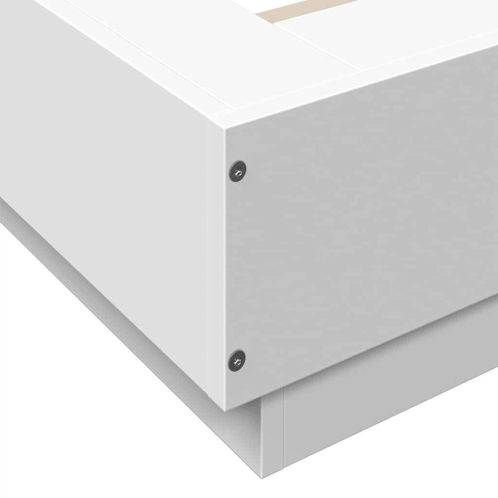 Bed Frame without Mattress White 90x190 cm Single