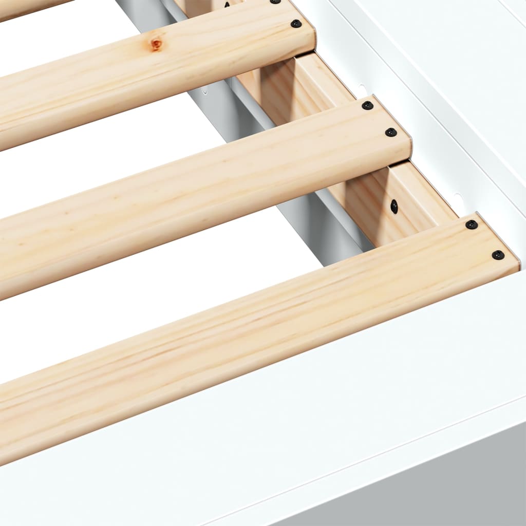 Bed Frame without Mattress White 90x190 cm Single
