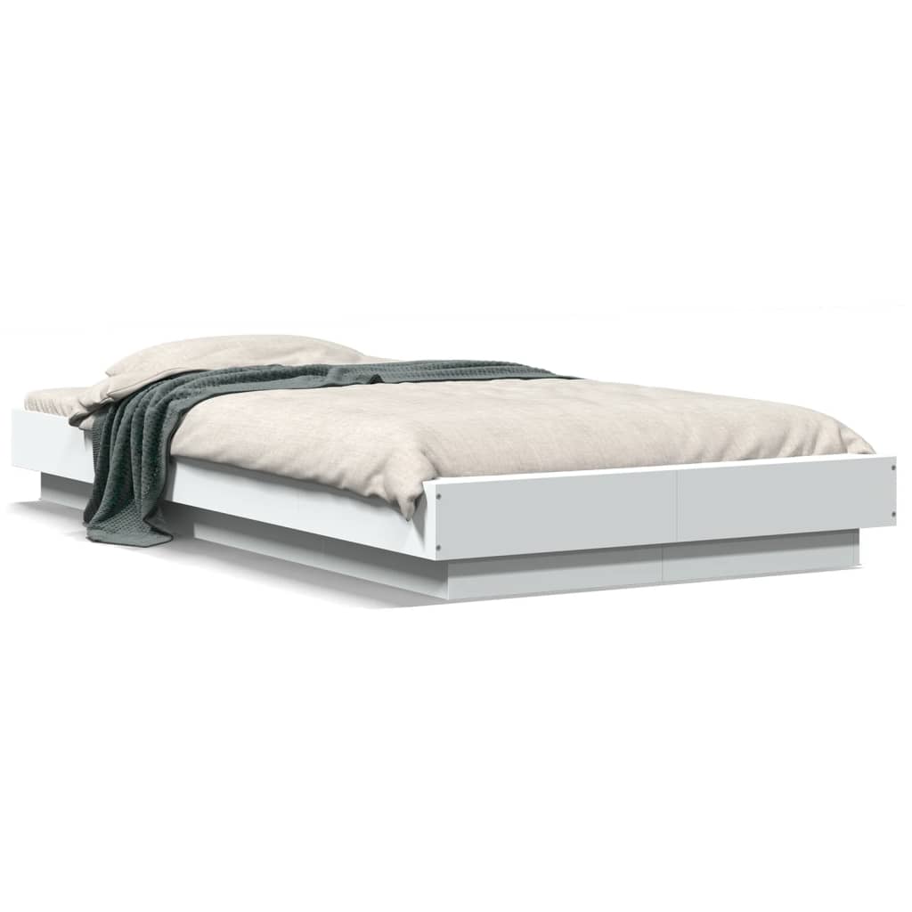 Bed Frame without Mattress White 90x190 cm Single