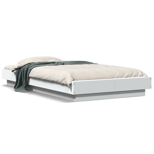 Bed Frame without Mattress White 90x190 cm Single