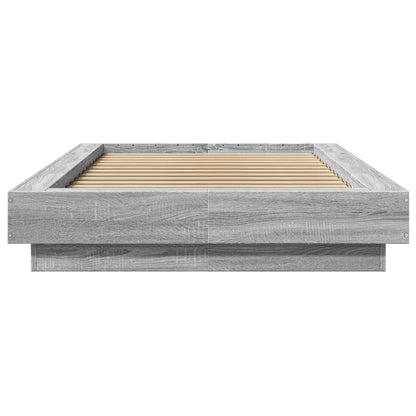 Bed Frame without Mattress Grey Sonoma 75x190 cm Small Single