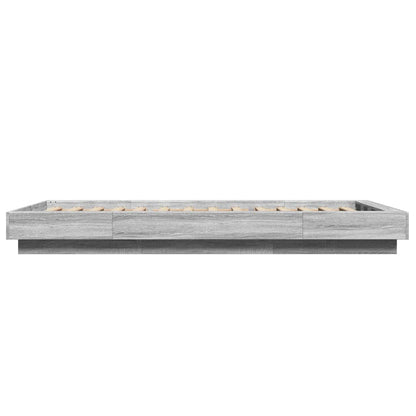 Bed Frame without Mattress Grey Sonoma 75x190 cm Small Single