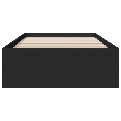 Bed Frame with Drawers without Mattress Black 100x200 cm