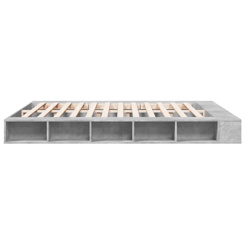 Bed Frame without Mattress Concrete Grey 200x200 cm