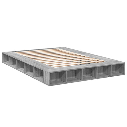 Bed Frame without Mattress Grey Sonoma 160x200 cm