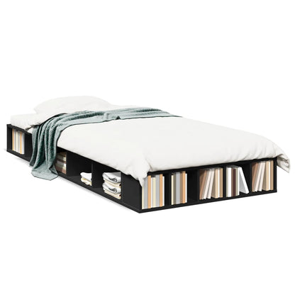 Bed Frame without Mattress Black 90x200 cm
