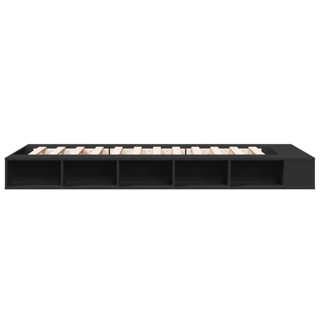 Bed Frame without Mattress Black 90x200 cm