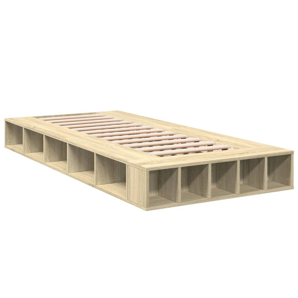 Bed Frame without Mattress Sonoma Oak 90x200 cm