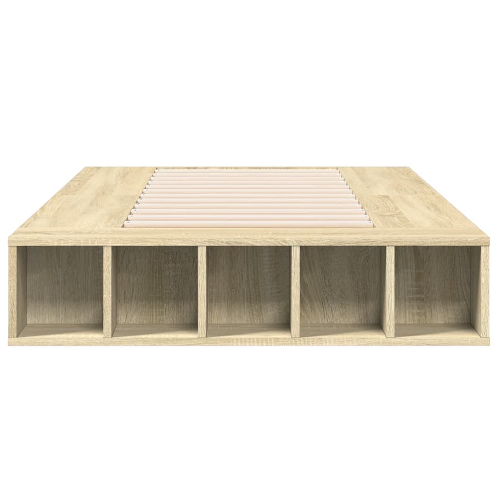 Bed Frame without Mattress Sonoma Oak 90x200 cm