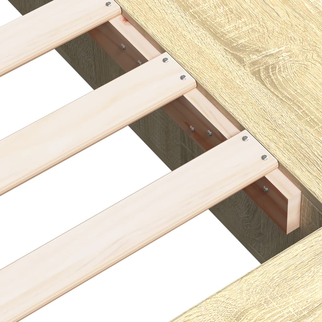 Bed Frame without Mattress Sonoma Oak 90x200 cm