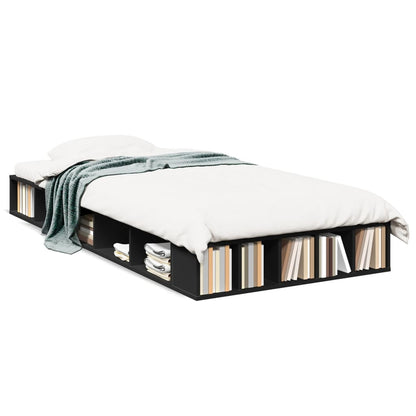 Bed Frame without Mattress Black 90x190 cm Single