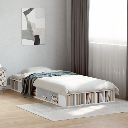 Bed Frame without Mattress White 75x190 cm Small Single