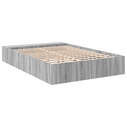 Bed Frame without Mattress Grey Sonoma 140x190 cm