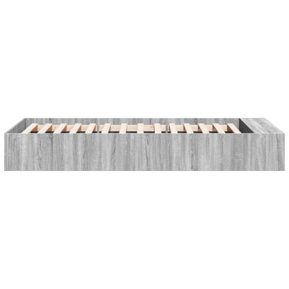 Bed Frame without Mattress Grey Sonoma 90x200 cm