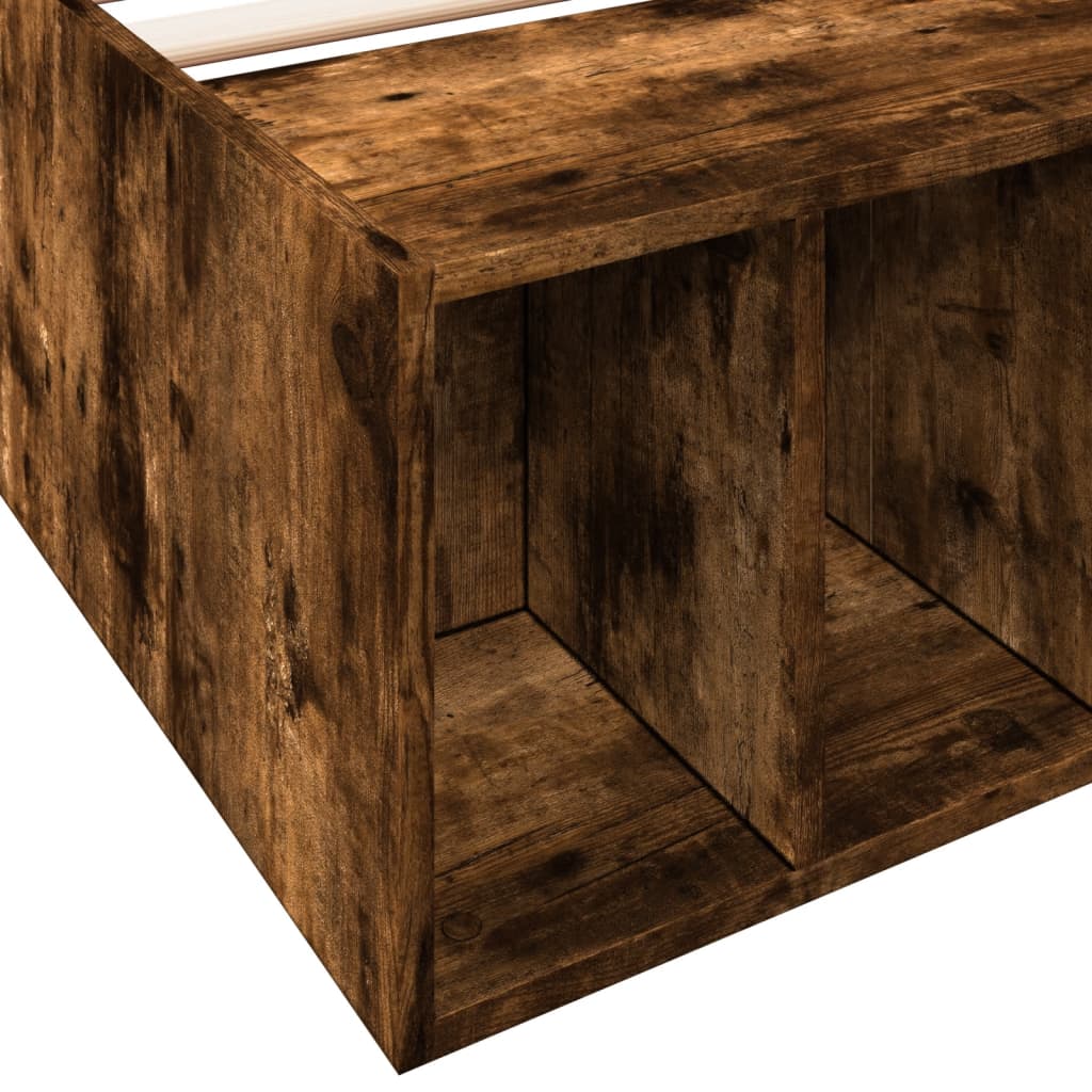 Bed Frame without Mattress Smoked Oak 90x190 cm Single