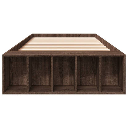 Bed Frame without Mattress Brown Oak 90x190 cm Single