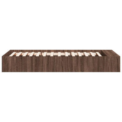 Bed Frame without Mattress Brown Oak 90x190 cm Single