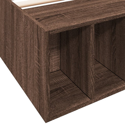 Bed Frame without Mattress Brown Oak 90x190 cm Single