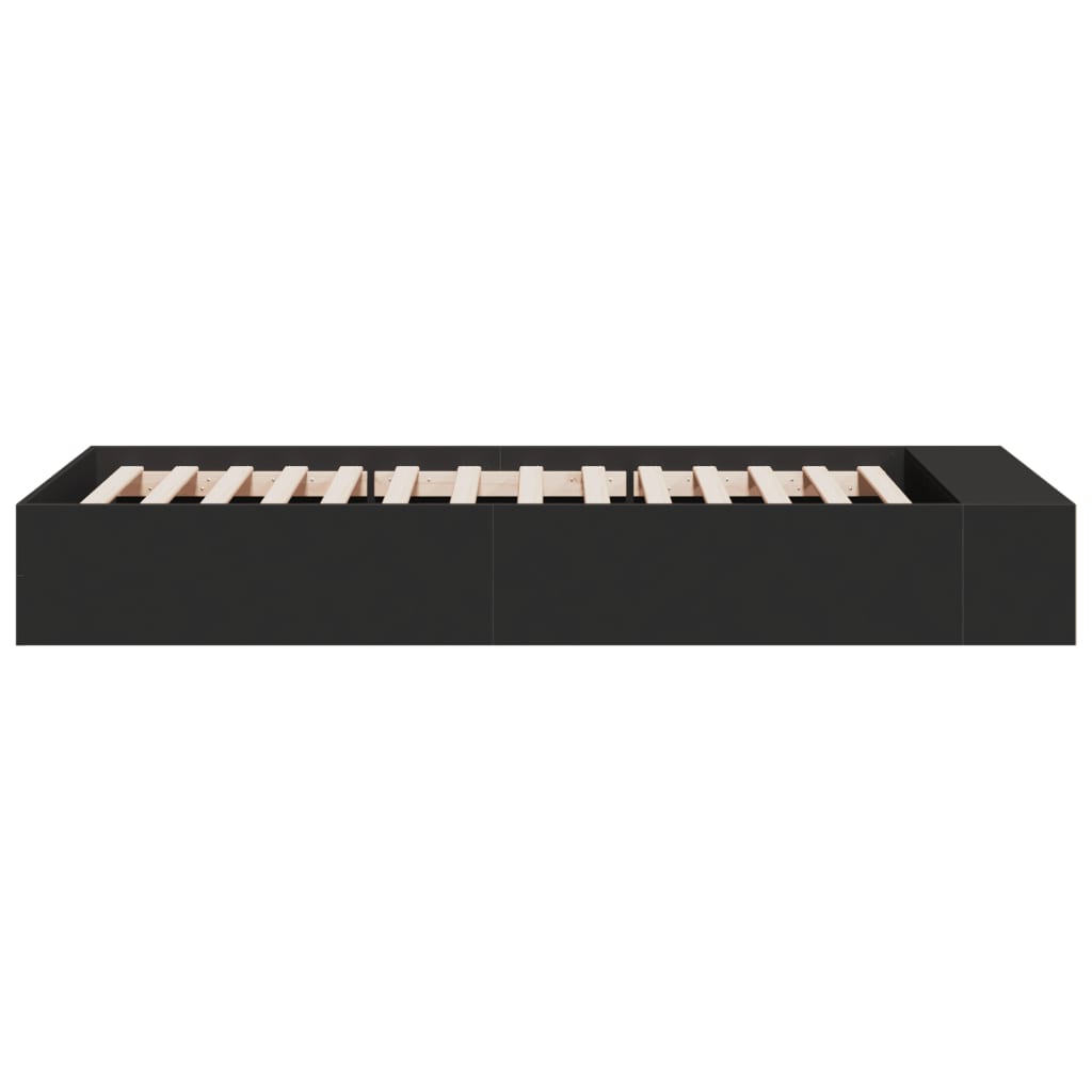 Bed Frame without Mattress Black 75x190 cm Small Single