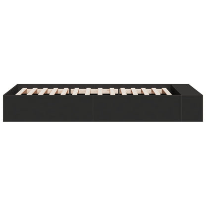 Bed Frame without Mattress Black 75x190 cm Small Single