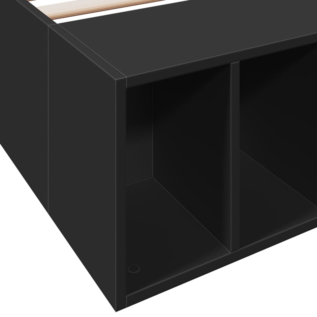 Bed Frame without Mattress Black 75x190 cm Small Single