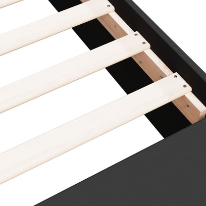 Bed Frame without Mattress Black 75x190 cm Small Single