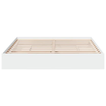 Bed Frame with Drawers without Mattress White 200x200 cm