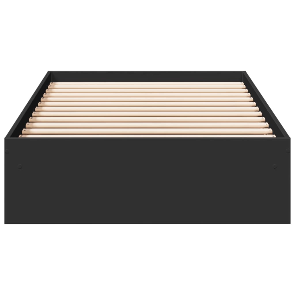 Bed Frame with Drawers without Mattress Black 75x190 cm Small Single