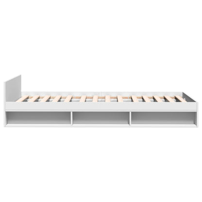 Bed Frame with Drawer without Mattress White 90x200 cm