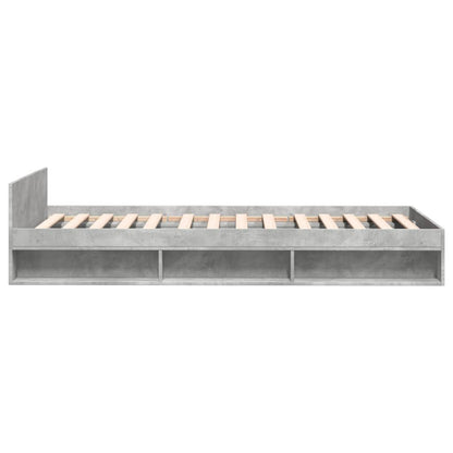 Bed Frame with Drawer without Mattress Concrete Grey 90x200 cm