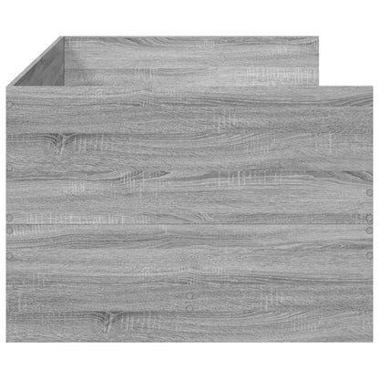 Daybed with Drawers without Mattress Grey Sonoma 100x200 cm