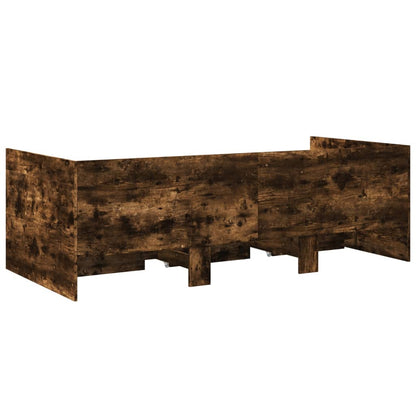 Daybed with Drawers without Mattress Smoked Oak 75x190 cm Small Single
