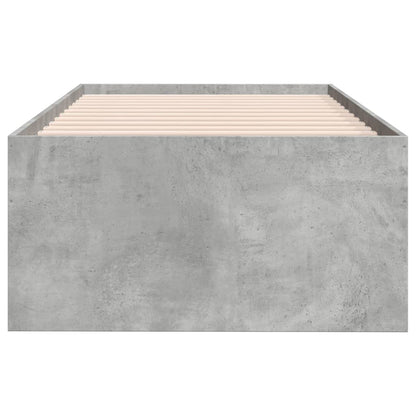 Daybed with Drawers without Mattress Concrete Grey 90x200 cm