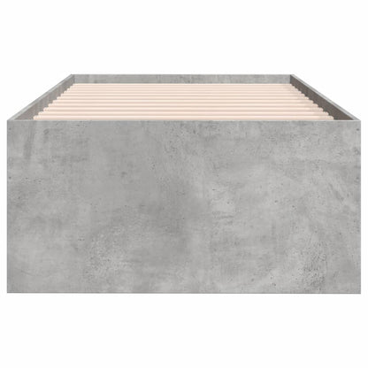 Daybed with Drawers without Mattress Concrete Grey 75x190 cm Small Single