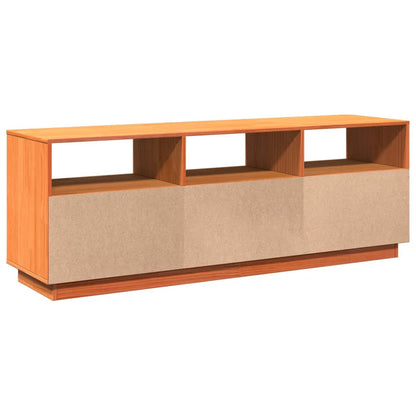 TV Cabinet Wax Brown 140x37x50 cm Solid Wood Pine