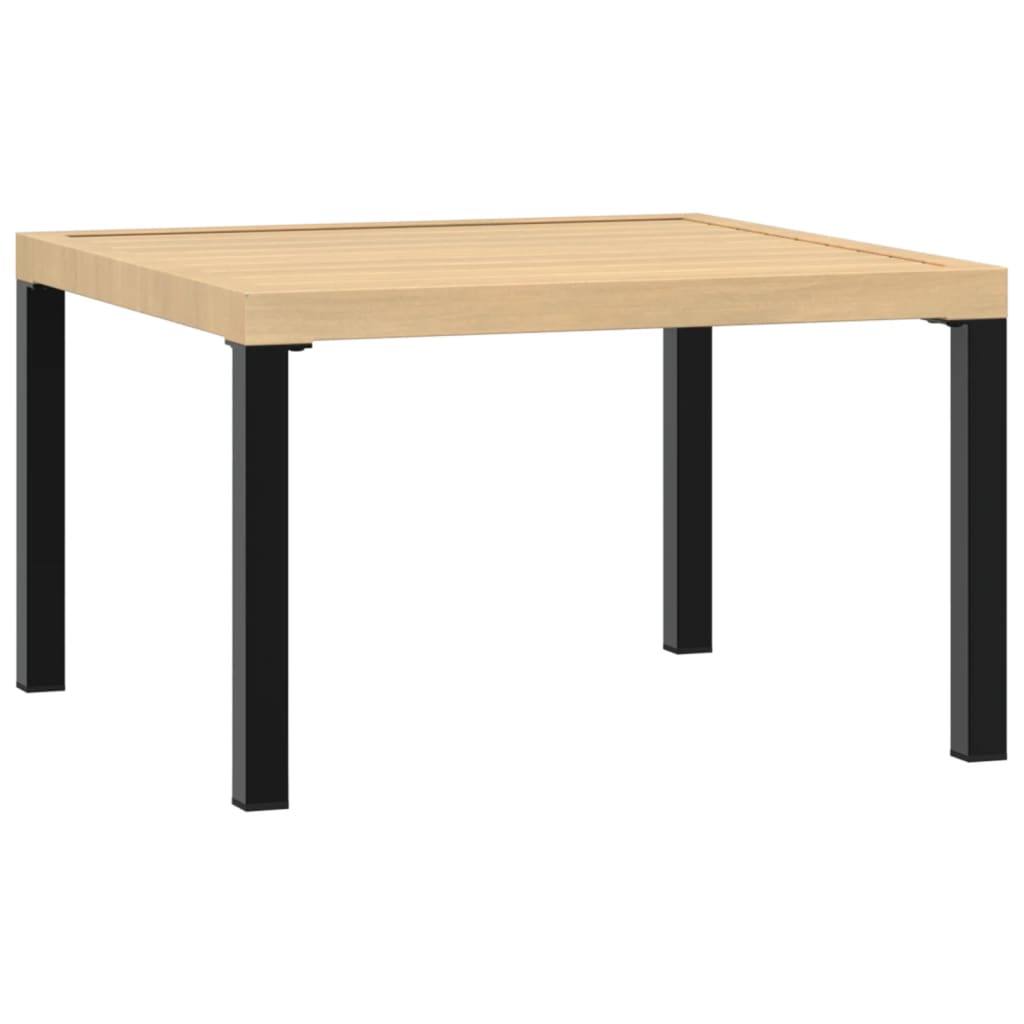 Garden Coffee Table Black 65x65x40 cm Aluminium