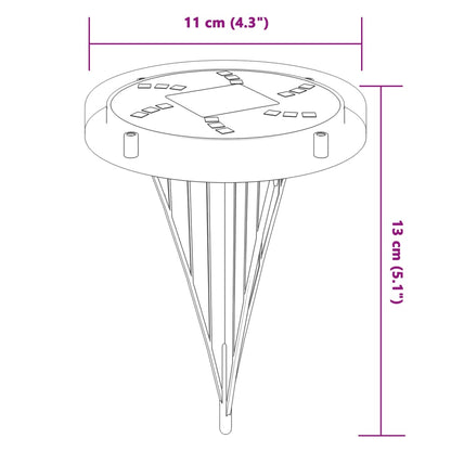 Solar Ground Lights with Ground Spikes Outdoor 4 pcs Warm White