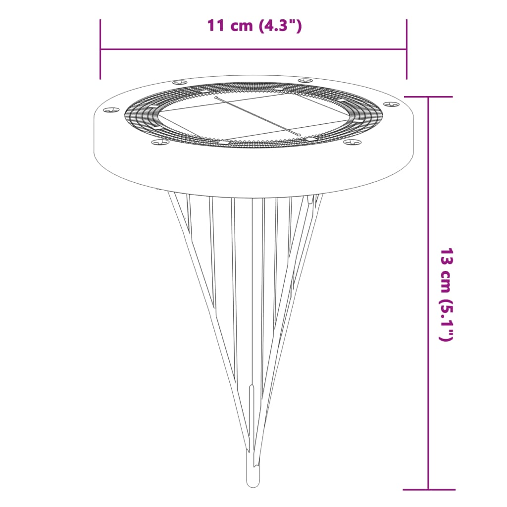 Solar Ground Lights with Ground Spikes Outdoor 12 pcs Warm White