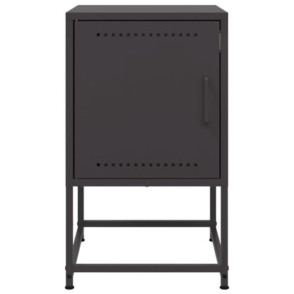 Bedside Cabinets 2 pcs Black 36x39x60.5 cm Steel