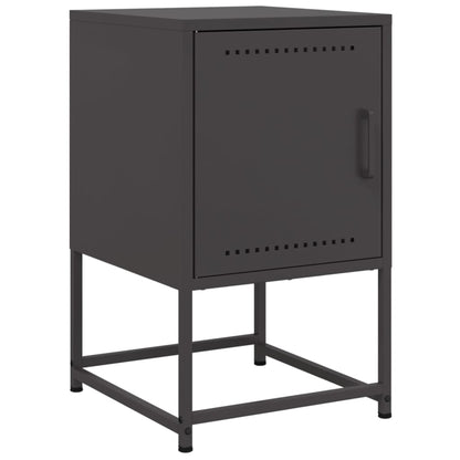 Bedside Cabinets 2 pcs Black 36x39x60.5 cm Steel