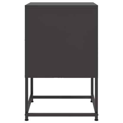 Bedside Cabinets 2 pcs Black 36x39x60.5 cm Steel