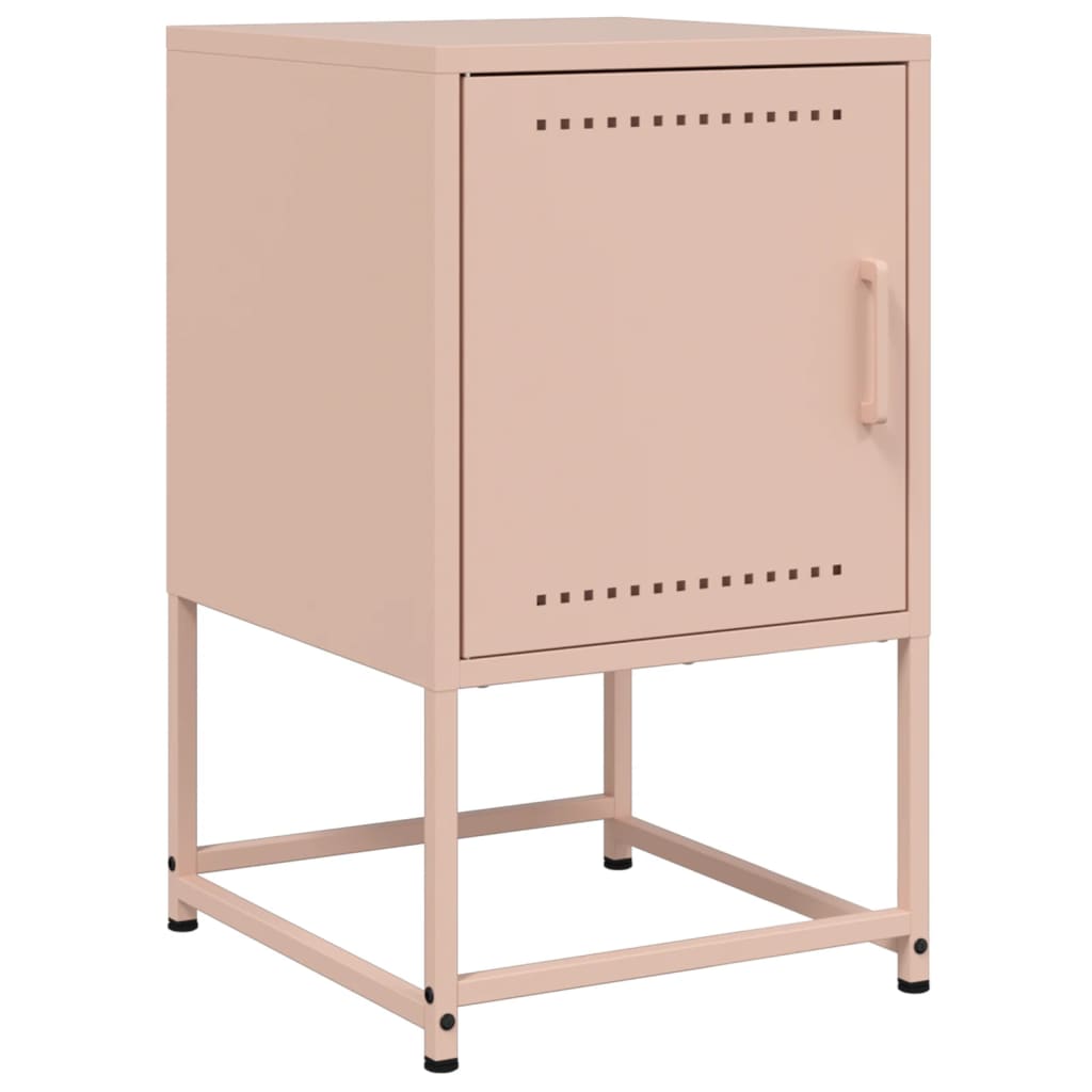 Bedside Cabinet Pink 36x39x60.5 cm Steel